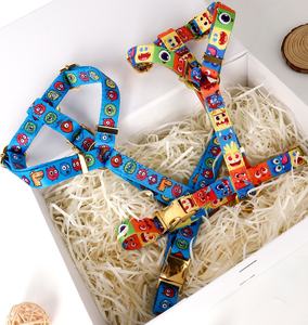 安全 脱出防止 引っ張り防止 キャンバス ピンク デザイナー ドッグハーネス ベスト リバーシブル カスタム卸売 大型犬・中型犬・小型犬用ハーネス - Product Image 2