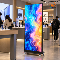 Afficheur LED pliable P1.25 P1.53 P1.86 P2 P2.5 avec maintenance avant et arrière pour la publicité en magasin, les expositions et les événements