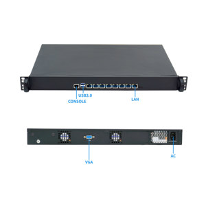 1U стойка 8lan промышленный брандмауэр i3 i5 i7 LGA1151 PFsense Ubuntu поддержка AES-NI брандмауэр маршрутизатор ПК 1U устройство для монтажа в стойку - Product Image 2
