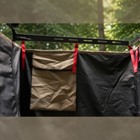 Douche de camping extérieure en ABS étanche avec éclairage LED, pour camping 4x4 tout-terrain, toilettes extérieures, tente auvent