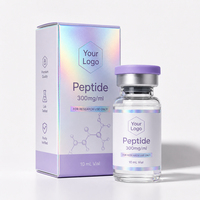 Étiquettes personnalisées pour flacons de peptides, impression de logo, étanches, 1 ml, 3 ml, 10 ml, forme personnalisée, boîtes d'emballage en carton avec hologramme unique