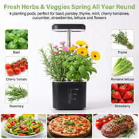 Système de culture hydroponique intelligent avec lumière LED pour plantes, 4 modules, cadeau créatif pour maison moderne