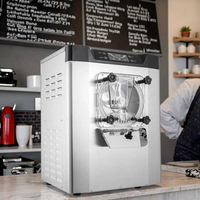 Machine à glace dure de comptoir grande capacité 16-20L/H pour la fabrication de gelato et de glaces dures Haagen-Dazs pour les buffets de glaces commerciaux