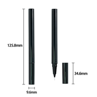 Emballage vide pour stylo eyeliner liquide à bille en acier avec tête de brosse remplaçable, tube en plastique personnalisé avec logo OEM pour stylo eyeliner