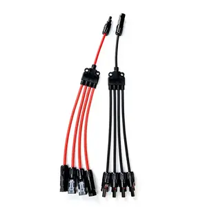 Juego de 1 Par de Adaptadores de Cable para Panel Solar Fotovoltaico, Impermeables IP67, con Terminal de Crimpado, Conectores en Y <span class=keywords><strong>M</strong></span>/FFFF y F/<span class=keywords><strong>MMMM</strong></span> - Product Image 1