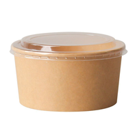 Emballage alimentaire jetable, couvercle en plastique transparent BOPS de 185 mm pour bol à salade en papier