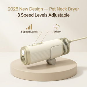 Sèche-cheveux pour animaux de compagnie, souffleur d'eau pour toilettage canin, à suspendre au cou, mains libres, avec support de bureau - Product Image 2