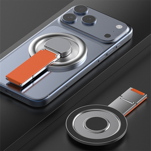 Travel 360 Rotating Fold Magnetic Aluminum Alloy holder Phone Grip Stand Universal soft Ring Stress Adjustable metal Bracket new - Product Image 3