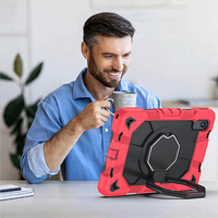 Étui de tablette robuste antichoc en silicone pour Lenovo Tab M11/K11 2024 avec bandoulière et support rotatif