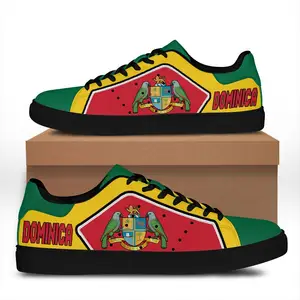 Scarpe da uomo di alta qualità Sneakers Dominica Coat Of Arms Print scarpe Casual da uomo in pelle l scarpe firmate a buon mercato da uomo