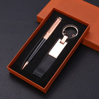 Set Hadiah Gantungan Kunci Pulpen Logam Rose-Gold Gaya Kasual Kreatif dari Cina
