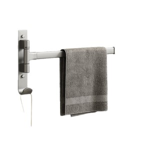 Toallero Giratorio Sin Perforación de Aleación de Aluminio, Plegable, Montado en Pared, para Esquina de Baño, Diseño Minimalista - Product Image 2