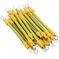 Fil photovoltaïque 4 mm² 6 mm² jaune et vert bicolore, pont de mise à la terre, modèle HITEC HTP99201 pour salle informatique