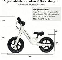 Vélo d'équilibre électrique pour enfants de 12 pouces, vente en gros d'usine, cadre léger en alliage de magnésium, cycle d'apprentissage pour tout-petits