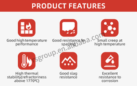Briques réfractaires pour foyer intérieur, four de traitement thermique, fond de four, vente de briques réfractaires pour four