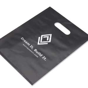 カスタムロゴLDPE <span class=keywords><strong>HDPE</strong></span>ビニール袋防水布ショッピングバッグプリントダイカットプラスチックショッピングバッグハンドル付き - Product Image 6