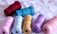 OKAY Cordon Macramé Monobrin Pas Cher, Coton Polyester Premium en Gros, 18 Couleurs, Corde en Coton Torsadé 3MM Gratuite, Chaussures, 100M
