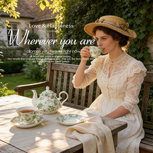 Nordic Gold Rim Bone China Coffee Cup Saucer <b>Set</b> British Afternoon <b>Tea</b> <b>Pot</b> Gift Box Premium Gift <b>Tea</b> Ware Wholesale - Product Image 5