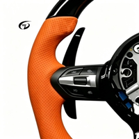 Volant personnalisé en bois noir avec cuir perforé pour BMW E71 X1 E84 E60 E90 E91 E92 E93 E89 F10 F30 - Amélioration de la voiture