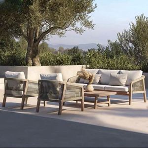 Foshan Factory Direct High Quality Patio Lounge Chair Outdoor Furniture Rope Garden Teak for Hotel - Product Image 6