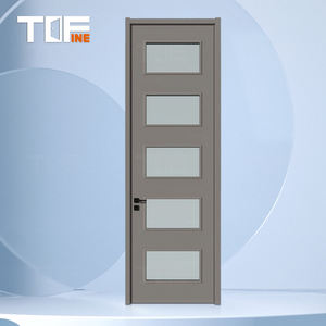 Film de revêtement PVC imperméable prix d'usine noir bois plastique composite bureau maison Villa chambres intérieur creux claque WPC portes - Product Image 6