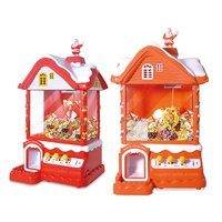 Distributeur automatique de jouets en peluche de Noël à pièces, mini machine à griffes, jeu de préhension de bonbons, cadeaux pour enfants pour Noël