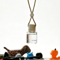 Bouteille diffuseur de parfum pour voiture, flacon vide en verre pour huiles essentielles, accessoires auto, pendentif de voiture, flacon séparé