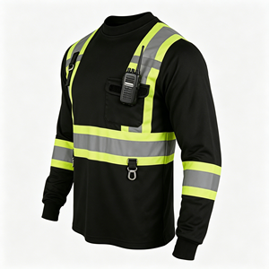 Mesh Breathable Reflective Safety Clothing Long Sleeve Hi Vis Shirts with Reflective Material - Product Image 2