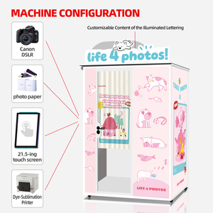 Cabina de <span class=keywords><strong>Fotos</strong></span> Personalizable Todo en Uno, Máquina Expendedora de Impresión Instantánea de <span class=keywords><strong>Fotos</strong></span> Digitales de Autoservicio - Product Image 2