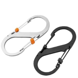 Mousqueton en alliage d'aluminium avec verrouillage, grande boucle en huit, multifonctionnel pour le camping et l'extérieur, utilisation universelle - Product Image 2