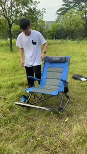 Silla plegable duradera de acero inoxidable para exteriores para acampar, pescar, ocio, mecedora personalizada, Banco de Camping para todos los exteriores - Product Image 3