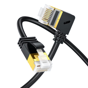 สายเคเบิลอีเธอร์เน็ต Cat6 แบบมุมฉาก 90 องศา ซ้ายและขวา สายแพทช์เน็ตเวิร์ก UTP แบบขึ้นและลง RJ45-RJ45 สายสื่อสาร - Product Image 3
