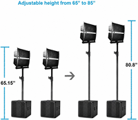 HDL50A Enceintes Line Array Actives 4 Canaux 4K avec Aimant Néodyme Étanche pour Scène Professionnelle, Mariages, DJ et Son Surround