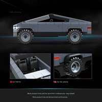 NUEVO 100316 Modelo de Bloques de Construcción de Coche, Camión y Tranvía de Cobertura Completa, Juguete de Construcción de Plástico de 40 Piezas para Niños