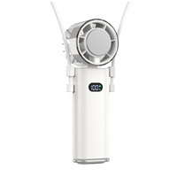 Ventilateur de cou mains libres 2026, portable, à vitesse variable, écran LCD, rechargeable USB, sensation de fraîcheur, 3 couleurs, vente en gros OEM