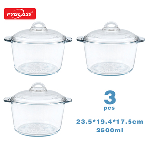 Casserole en verre transparent Pyglass, élégante et pratique, pot en cristal pour le chauffage et la cuisson - Product Image 2