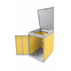 Meilleur prix pour une couverture de poubelle extérieure décorative pliable et portable en métal à fixer au mur, résistante à l'eau, OEM/ODM EDPTBC000 - Product Image 1