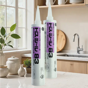 Mastic silicone neutre anti-moisissure 83, 300 ml, transparent, pour cuisines, baignoires, éviers, étanchéité et emballage de construction - Product Image 1