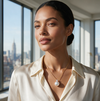 Pendentif de luxe en perle unique, collier Diana en perle, bijoux de mariée personnalisés en métal précieux
