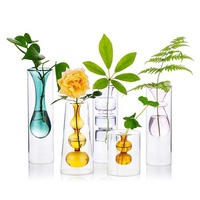 Bouteille en verre à double paroi colorée créative pour centres de table Vase en verre coloré de mariage pour la décoration de la maison