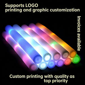 High Quality Custom <b>Led</b> <b>Light</b> Glow Foam <b>Stick</b> Flashing <b>Light</b>-Up Baton Concert Cheer Foam Glow <b>Stick</b> for Wedding Party - Product Image 3