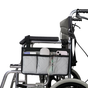 Wheelchair Hanging <b>Storage</b> <b>Bag</b> <b>Large</b> Capacity Rectangle Gray For Trip Use - Product Image 1