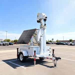 Remorque <span class=keywords><strong>solaire</strong></span> mobile avec panneaux solaires pliables et mât manuel de 6 m pour chantier de construction - Product Image 3