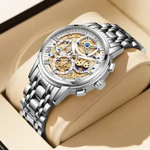 Top Brand Herren uhr LIGE 8973 Mode Luxus Quarzuhr Relojes De Cuarzo Edelstahl Goldene Armbanduhr für erfolgreiche Männer - Product Image 2