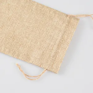 Personalized Burlap Hessian Jute Drawstring Bags for Christmas Wedding Party Favor <strong>Seed</strong> Jewelry Craft Dust Burlap Pouch Logo - Product Image 6