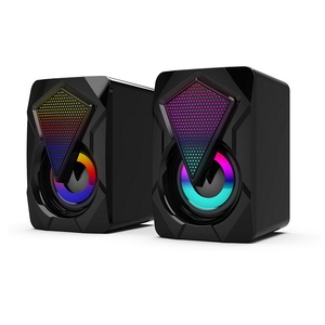 Loa có dây âm thanh nổi chất lượng cao X2, đèn LED nhiều màu sắc cầu vồng, loa có dây chơi game USB cho <span class=keywords><strong>PC</strong></span> Laptop - Product Image 1