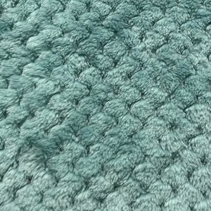 Chất Lượng Cao Thoáng Khí Cảm Ứng Mềm Mại 220gsm 100% Polyester <span class=keywords><strong>Jacquard</strong></span> Dứa Sọc Flannel Lông Cừu Vải Cho Chăn - Product Image 4