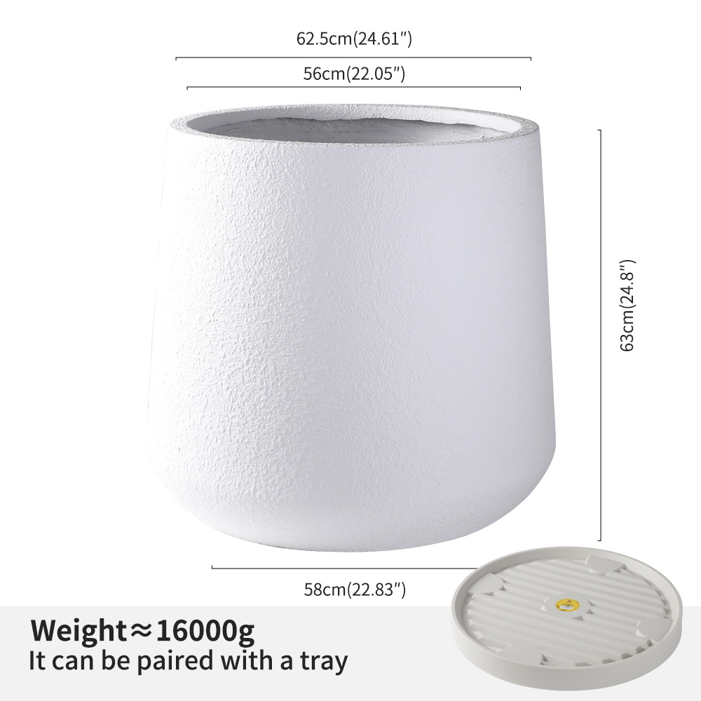 Base redonda blanca ampliada con polea.