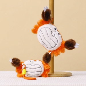 Llavero de peluche de cangrejo personalizado al por mayor, colgante estético de animal de peluche para bolso, mini juguete de vida marina, recuerdos de fiesta con marca personalizada - Product Image 1