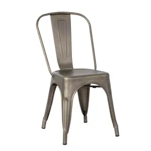 Grosir Pabrik pemasok murah kursi makan kursi Hotel untuk acara antik Stackable logam Cina Hotel furnitur besi